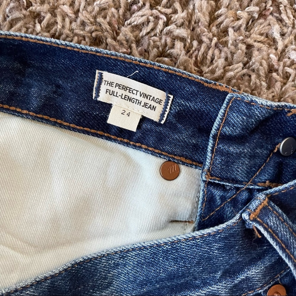 Madewell The Perfect Vintage Full-Length Jean in Concordia Wash Size 24 - Picture 7 of 10
